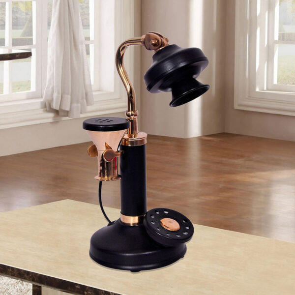 Roma Antique Telephone Showpiece - Gold & Black