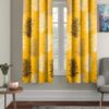 RRC Yellow & White 2 Pieces Sheer Window Curtain