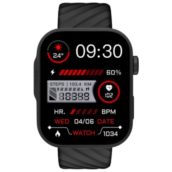 Noise Colorfit Caliber 3 Plus Smart Watch with 1.96-inch AMOLED display, Bluetooth Calling, 150+ Watch Faces (Jet Black)